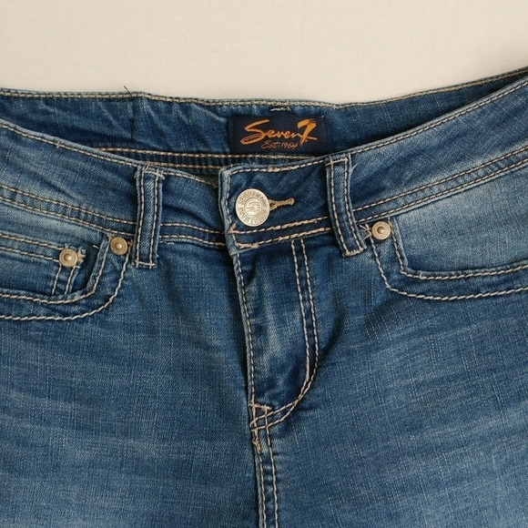 Seven7 Mid Rise Jean Shorts 90s 1990 - Picture 4 of 7